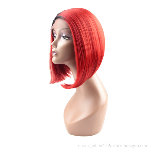 2021 High Temperature Fiber Silky Ladies Synthetic Wig Synthetic Bob Lace Front Wig Heat Resistant Synthetic Hair Wigs